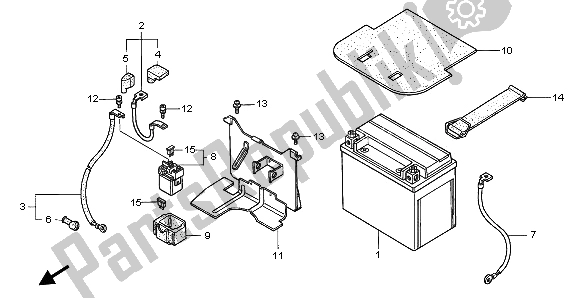 Wszystkie części do Bateria Honda VFR 750F 1995