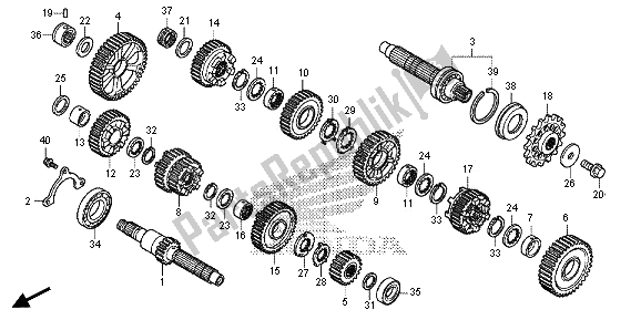 Toutes les pièces pour le Transmission du Honda NC 700S 2013