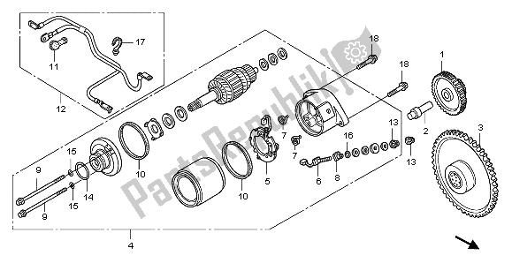 Tutte le parti per il Motore Di Avviamento del Honda PES 125R 2013