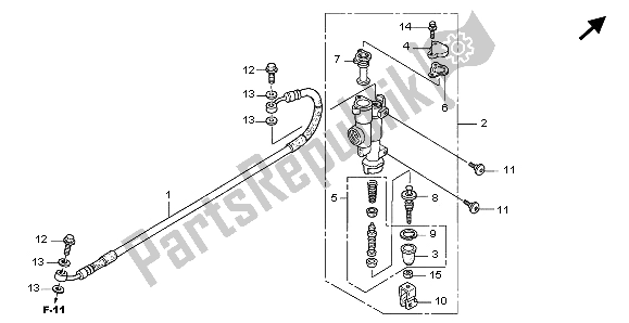 Tutte le parti per il Pompa Freno del Honda CRF 250X 2007