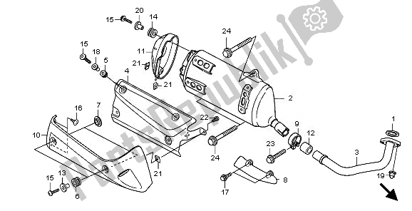 Tutte le parti per il Silenziatore Di Scarico del Honda SH 300 2011