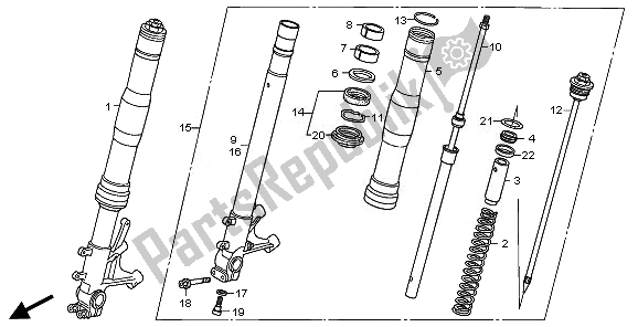 All parts for the Front Fork of the Honda CBR 600 RR 2011