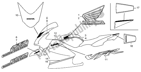 Tutte le parti per il Marchio del Honda VFR 800A 2010