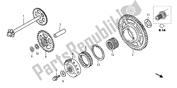 Tutte le parti per il Frizione Di Partenza del Honda CB 1000R 2012