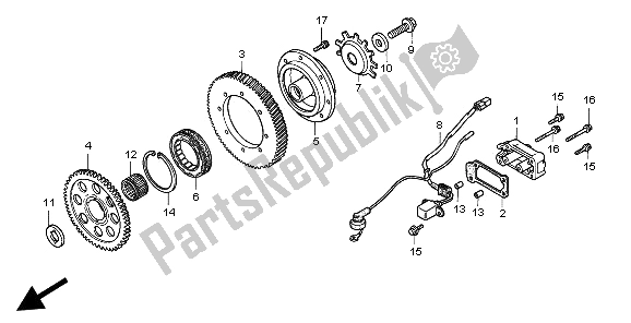 Tutte le parti per il Frizione Di Partenza del Honda ST 1100A 1997