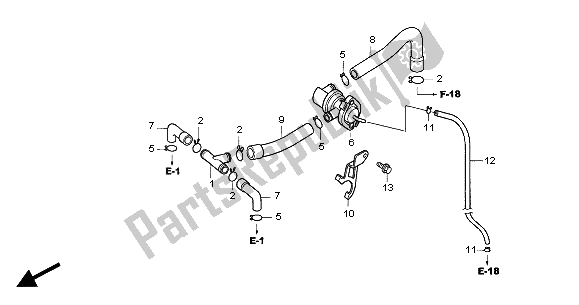 All parts for the Air Injection Control Valve of the Honda CBF 600S 2004