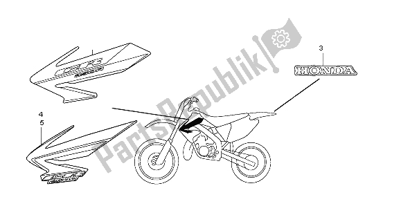 All parts for the Mark of the Honda CR 250R 2007