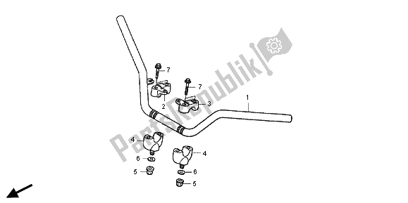 Toutes les pièces pour le Tuyau De Poignée du Honda TRX 500 FA Fourtrax Foreman Rubicon 2013