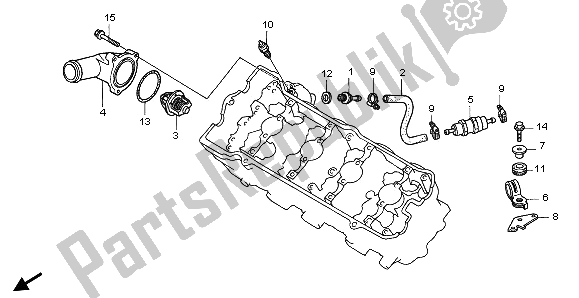 All parts for the Thermostat of the Honda CBR 600F 1997