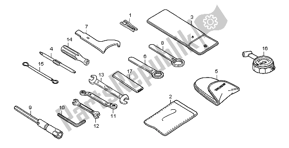 All parts for the Tools of the Honda CBF 1000 2007