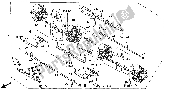 Tutte le parti per il Carburatore (assy.) del Honda CBF 600N 2005