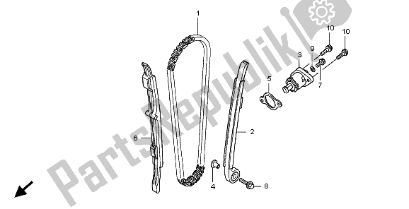 Tutte le parti per il Catena A Camme E Tenditore del Honda CRF 450R 2009