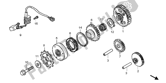 Tutte le parti per il Generatore Di Impulsi del Honda VFR 800X 2012