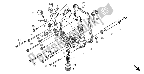 Tutte le parti per il Coperchio Carter Destro del Honda FES 150A 2007