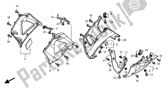 Tutte le parti per il Cappuccio Inferiore del Honda CBR 900 RR 2001