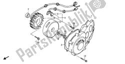 lewa pokrywa skrzyni korbowej i generator