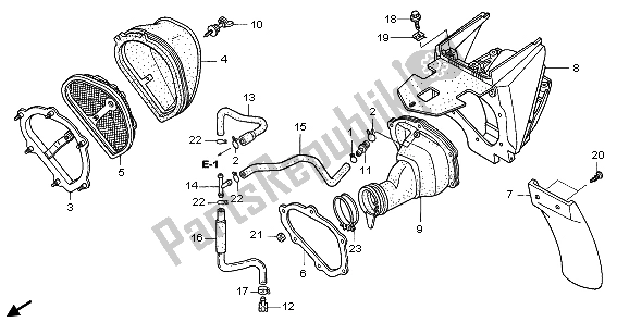 Todas las partes para Filtro De Aire de Honda CRF 450R 2006