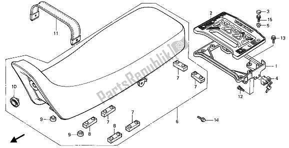 All parts for the Seat of the Honda XRV 750 Africa Twin 1992