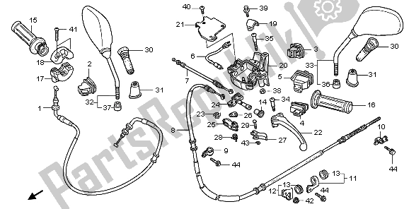 Tutte le parti per il Maniglia Leva E Interruttore E Cavo del Honda PES 125 2009