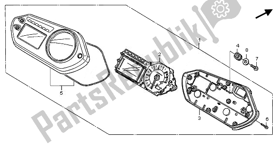 All parts for the Meter (kmh) of the Honda XL 700 VA Transalp 2010