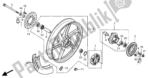 Todas las partes para Rueda Trasera de Honda CBR 125R 2004