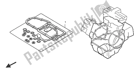 Alle onderdelen voor de Eop-2 Pakkingset B van de Honda VTR 1000F 2005