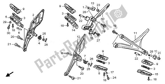 Tutte le parti per il Passo del Honda VFR 1200 FDA 2010