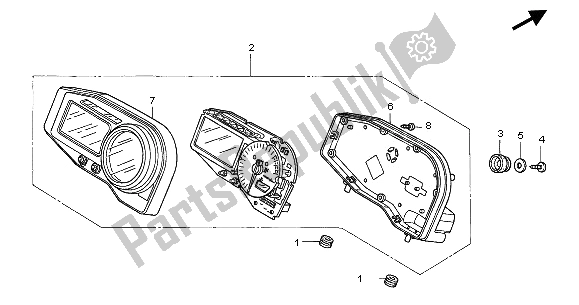 All parts for the Meter (kmh) of the Honda CBR 900 RR 2002