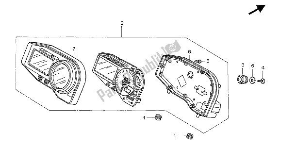 All parts for the Meter (kmh) of the Honda CBR 900 RR 2002