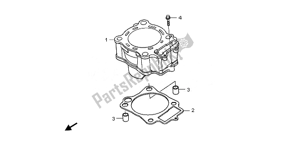 Todas as partes de Cilindro do Honda CRF 250R 2011