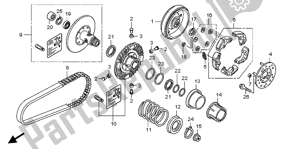 Toutes les pièces pour le Face Entraînée du Honda FJS 600A 2006