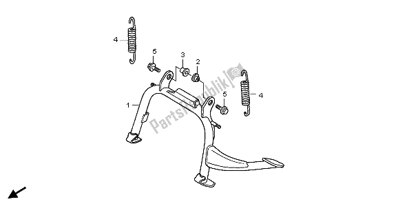 All parts for the Stand of the Honda SH 150 2007