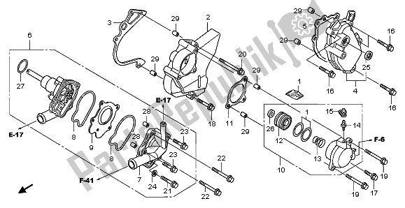 Toutes les pièces pour le Pompe à Eau du Honda CBF 1000F 2011