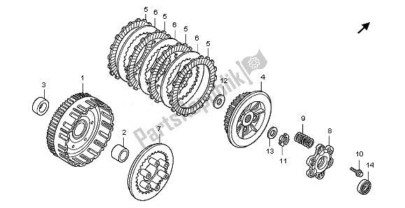 Toutes les pièces pour le Embrayage du Honda ANF 125 2011