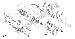 tambour et fourchette de changement de vitesse