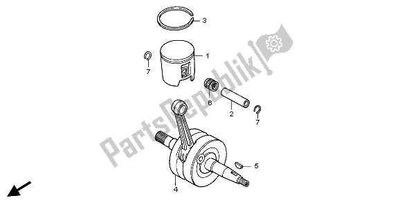 Todas las partes para Cigüeñal Y Pistón de Honda CR 125R 1996