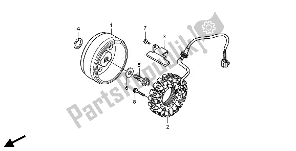 All parts for the Generator of the Honda VT 750 CS 2010