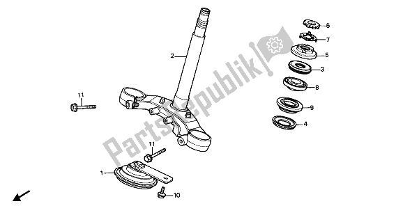 Todas las partes para Vástago De Dirección de Honda CBR 600F 1990