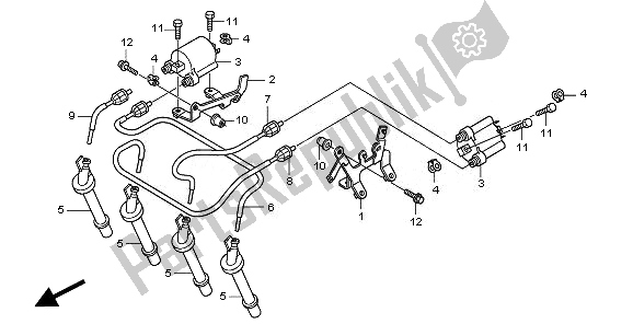 Alle onderdelen voor de Bobine van de Honda CBR 600F 2011