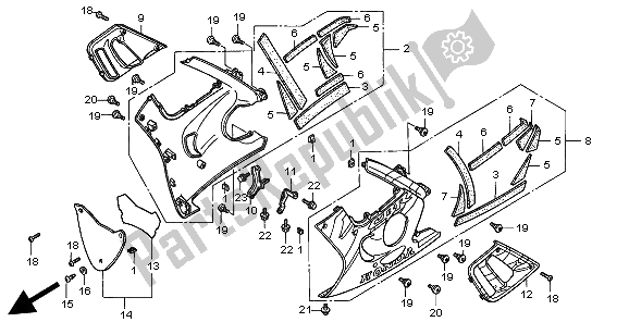 Wszystkie części do Dolna Maska Honda CBR 600F 1998