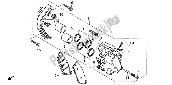 Todas las partes para Pinza De Freno Delantero de Honda VT 750C 2006