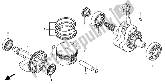 Toutes les pièces pour le Carter Et Piston du Honda XR 650R 2004