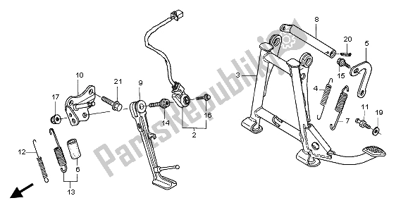 All parts for the Stand of the Honda ST 1300 2002