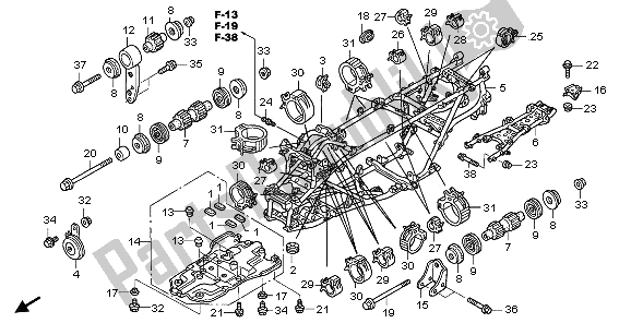 All parts for the Frame Body of the Honda TRX 680 FA Fourtrax Rincon 2006