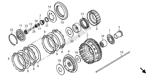 All parts for the Clutch of the Honda RVF 750R 1995