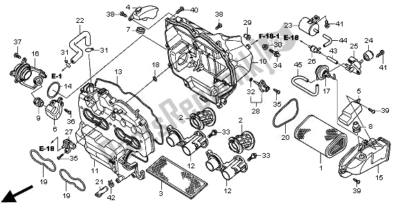 Tutte le parti per il Filtro Dell'aria del Honda CBR 600 FA 2011