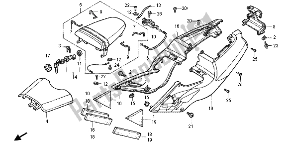 Tutte le parti per il Sedile E Copertura Laterale del Honda RVF 400R 1995