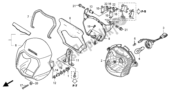 Tutte le parti per il Faro Uk del Honda XR 125L 2004