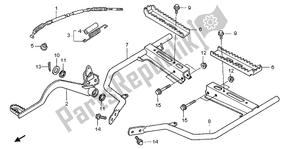 All parts for the Step of the Honda TRX 350 FE Fourtrax Rancher 4X4 ES 2002