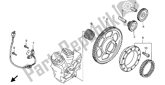 Todas las partes para Generador De Impulsos Y Embrague De Arranque de Honda VT 750C2 1999